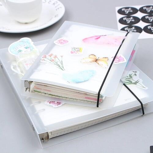 A5 A6 Spiral Notebook Cover Loose Diary Coil Ring Binder Filler Paper Seperate Planner Receive Bag Card Storage