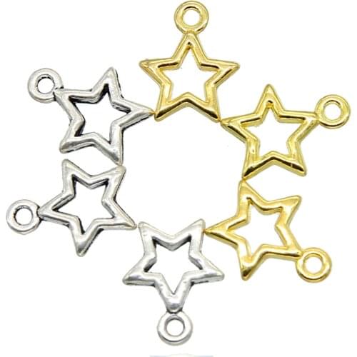 Wholesale Hot Mini Polished Shiny Open Star Wholesell 20pcs per bag necklace,earring bracelet jewelry DIY handmade