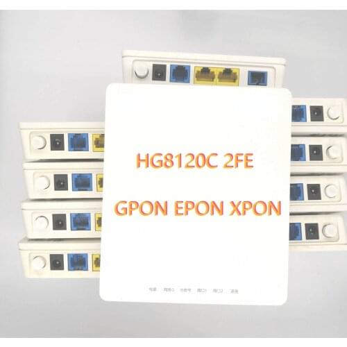 Wholesales Refurbished Huawei HG8120C 2FE GPON EPON XPON Terminal Fiber Optic ONU ONT Gpon Modem VIOP Router FTTH English system