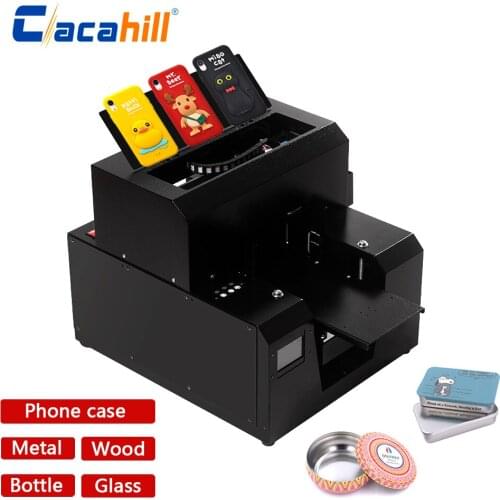 Wood printer A4 size infrared automatic height measurement plane cylinder integrated for mobile phone case/tin box/can printing