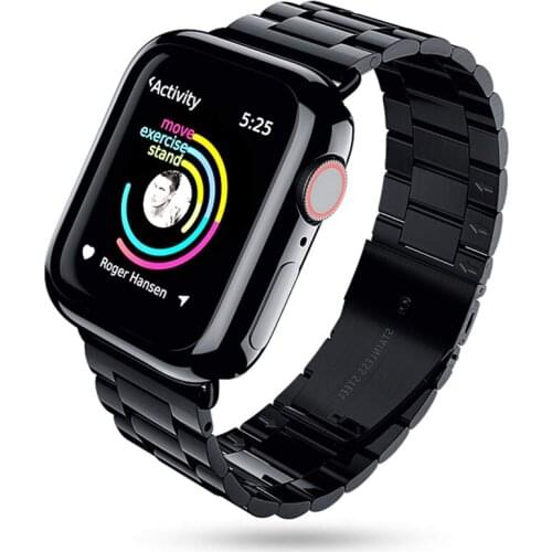 Stainless steel strap+case for apple watch 6/SE/5/4/3/2 band 44mm 42mm 40mm 38mm iwatch belt bracelet&screen protector cover