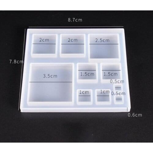 Silicone Molds Snowflake Square Jewelry Mold DIY Jewellery Making Accessories UV Resin Tool 77HE