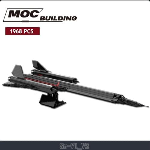 Sr-71_v2 Creator Military Fighter supersonic fighter aircraft assembly model DIY childrens toys MOC building blocks