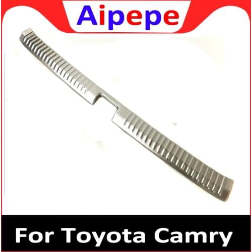Car Styling Stainless Steel Car Rear Trunk Boot Inner Rear Bumper Protector Trim For Toyota Camry 2018 Exterior Accessories