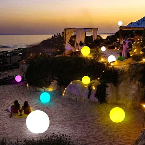 LED Lights for Outdoor Garden Luminous Ball Lamp Remote Control Lighting Waterproof Charging Garden Decoration Lawn Night Lights