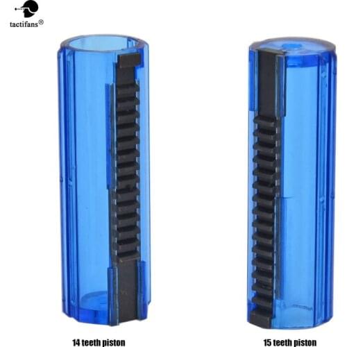 Tactifans Reinforced Polycarbonate Carbon Full steel 14/15 Teeth Piston for Airsoft AEG M4 AK G36 MP5 Gearbox Ver 2/3