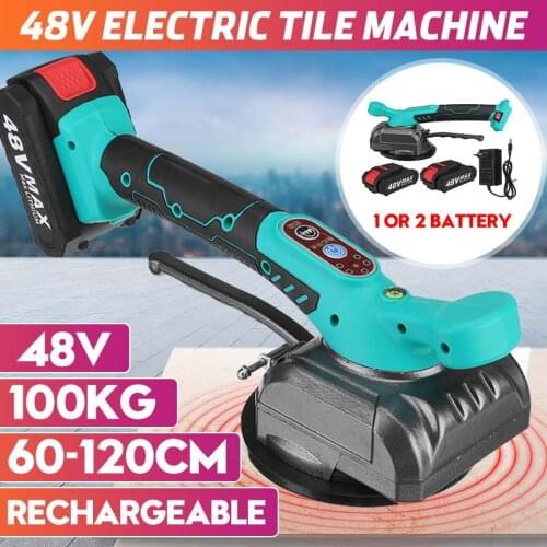 48V Tile Vibrator Tiling Machine For 120x120cm Tiles Floor Laying Machine with 2 Battery Automatic Leveling Plastering Tool