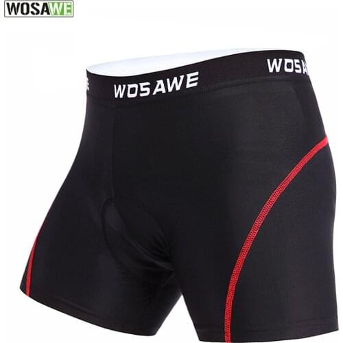 WOSAWE Cycling Underwear 3D Padded Cycling Shorts Shockproof Road MTB Bike Bicycle Shorts Men Compression Tights Short