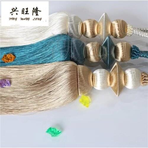 XWL 2Pcs/lot Curtain Tassel Brushes Fringe Tiebacks Hanging Belt Ball Ropes Curtain Accessories Tieback Strap Buckle Home Decor
