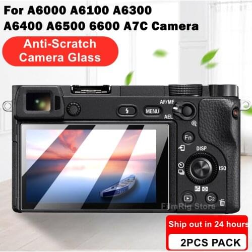 2PCS Camera Original 9H Camera Tempered Glass LCD Screen Protector for Sony Alpha A6000 A6100 A6300 A6400 A6600 A7C Camera
