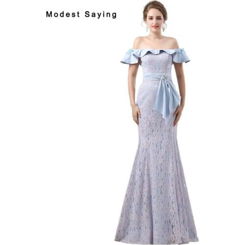 Elegant Mermaid Lace Cover Evening Dresses 2017 with Ruffled Neckline Formal Long Party Prom Gowns vestido de festa Custom Made