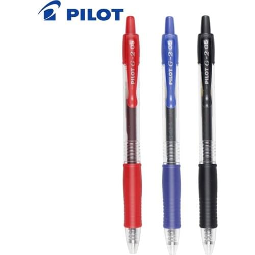 1PCS Japan PILOT Press The Gel Pen G-2 Color Pen Student Gel Pen Red Blue Black 0.38\0.5\0.7\1mm Large-Capacity Ink Storage