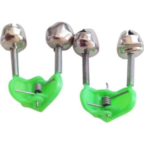 10pcs/lot Spring Clip Fishing Rod bite Alarm fishing small Double Bell