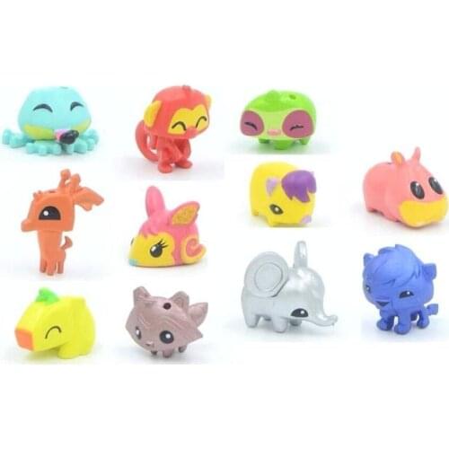 50pcs/set Animal Jam Figures Toys Cute Dog Raccoon Dolls Collection Little Pet Wild Animals Figurine Toy Ornamnet Children Gift