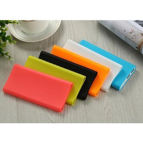 For Xiaomi Power Bank 2 10000 mAh Soft Silicone Protective Anti-slip Case External Battery Cover Screw Thread Colourful Skin