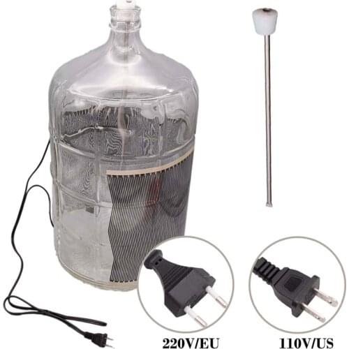 Carboy Stopper Thermowell & 40 Watt Homebrew Electric Fermentation Wrap Heater Glass Carboy Fermenter Beer & Wine