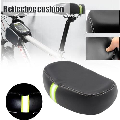 Hot Sale Bicycle Saddle Widen Soft Seat With Reflective Stickers Breathable Cushion for Mountain Bike N66
