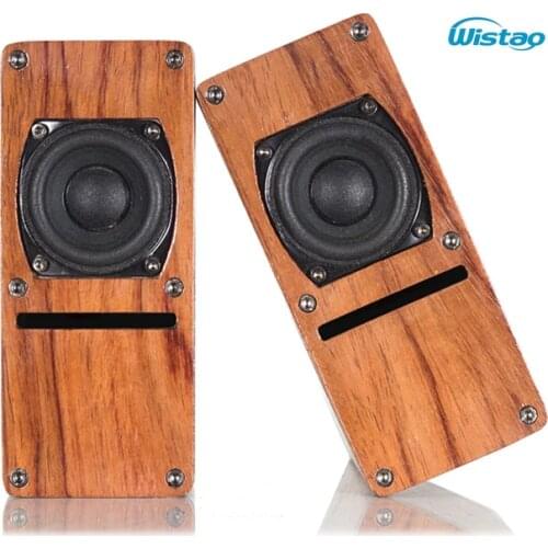 HIFI 2 Inch Full Range Labyrinth Structure Speaker Wooden 2 X 10W 4 ohm 84dB Rosewood Color 1 Pair Stereo Audio