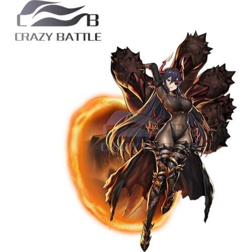 Crazy Battle 13 x 10.4cm for Brown Dust Bumper VAN Car Stickers Air Conditioner Decal Waterproof Motorcycle Cartoon Car Styling