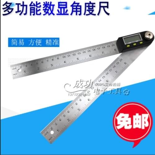 Stainless steel square 200300mm500m woodworking electronic digital display protractor shipping 360 degrees