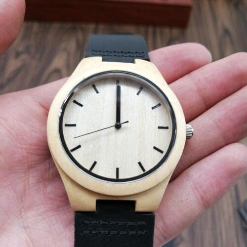 To My Boyfriend- Fashion Luxury Wood Watch Men Simple Casual Leather Clocks Mens Watches Couple Sports Quartz Wristwatch