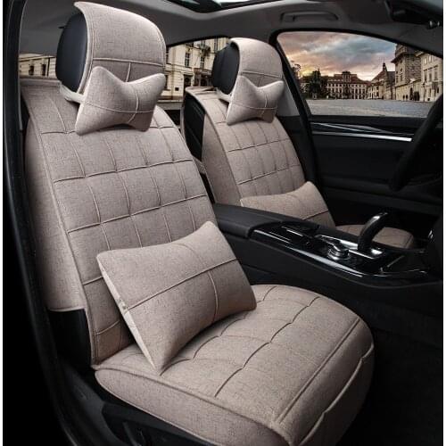 Summer car seat cushion set four seasons general for Hyundai sonata elantra tuscon ix35/45 linen cushions free shipping trendy
