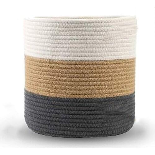 Organizer Bin Box Snack Storage Basket Home Decoration Flowerpot Plant Container For Kids Toy Clothes Handmade Linen Flower Pot