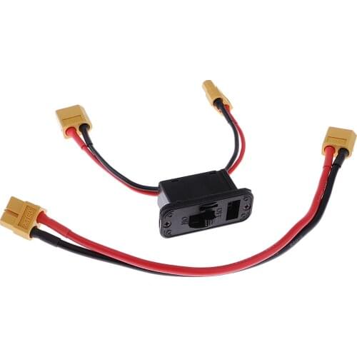 Axial XT60 Plug On Off Switch Connector Solicone Extend Wire For RC Drone Battery