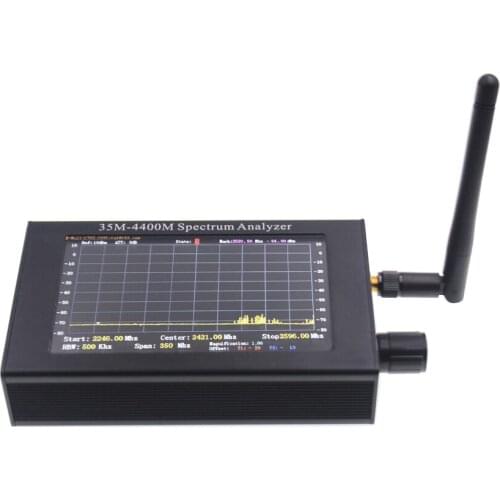 Professional Handheld Simple Spectrum Analyzer Measurement of Interphone Signal 35M-4400M 4.3 Inch LCD Screen