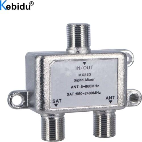 Kebidu 1 In 2 Out 2 Way Port TV Signal Satellite Splitter Sat Coaxial Diplexer Combiner Cable Switch Switcher Dual-use