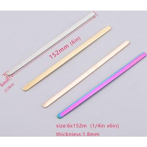 Rose Gold Rainbow 152mm Length Stainless Steel Bar Straight Line Blank Bracelet Cuff Mantra Bangle Material 2020 New Wholesale