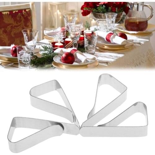 Picnic 4Pcs Table Cloth Tablecloth Clip Clamp Holder For Party Wedding Stainless Steel bag clips