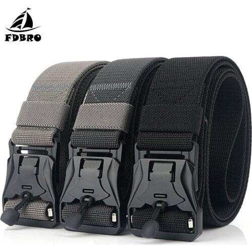 FDBRO Tactical Belt Military Combat Tactical Belts for Men Army Training Nylon Metal Buckle Waist Belt Outdoor Hunting Waistband