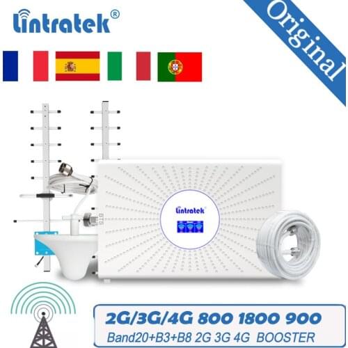 Cellular Booster Amplifier 4G LTE 900MHZ 1800 800MHZ Mobile Signal Repeater 3G 2G GSM WCDMA Data Call Network + Antenna set