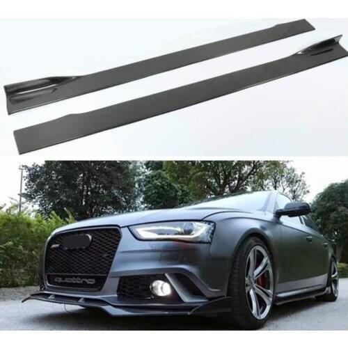High Quality CARBON FIBER SIDE BODY SKIRTS KIT LIP COVER FOR Audi SLINE A4 S4 SLINE RS4 2009-2022