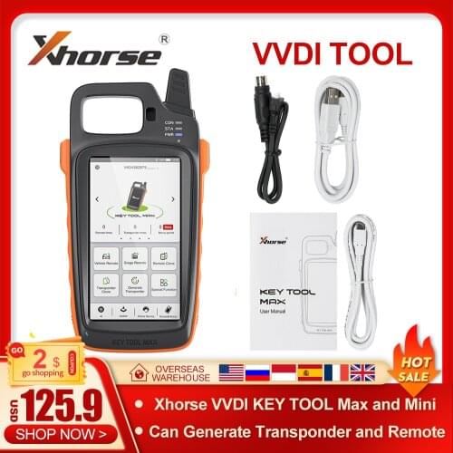 Original Xhorse VVDI Key Tool Max Remote Key Programmer Plus VVDI Mini OBD Tool Support Generate Transponder and Remote
