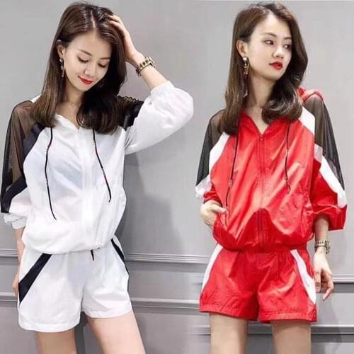 Womens Sun Protection Set /Jacket Hooded Cooling Shirt with Pockets Sport ​Set