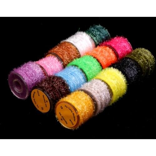 15 Ice Rolls Fly Tying Materials Tinsel Cactus Chenille Medium Crystal Body