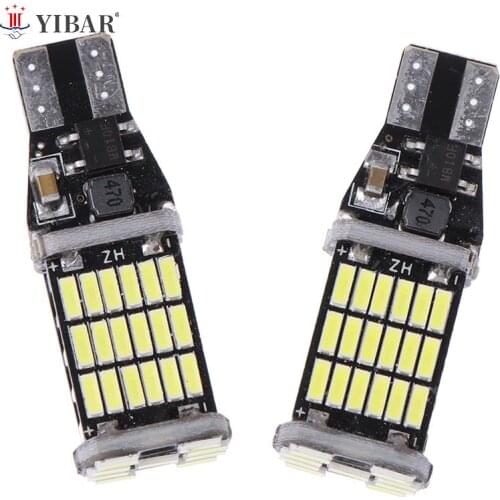 2Pcs/set DC 12V Canbus T16 T15 921 W16W LED Bulb Car Backup Reverse Lights 6000K