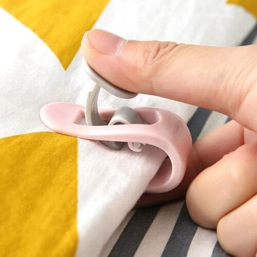 6Pcs Quilt Non-Slip Fixing Clip Anti-Run Clip Quilt Cover Device Blankets Fastener Cover Duvet Sheet Fixer Sleep Anti-Run Device