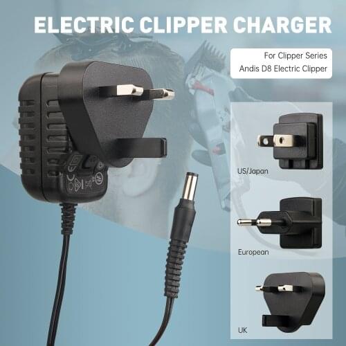 EU/US/UK/Japan Plug For Andis D8 Clipper Adapter Barber Cordless Electric Shaver Safe Haircut Tools Charger
