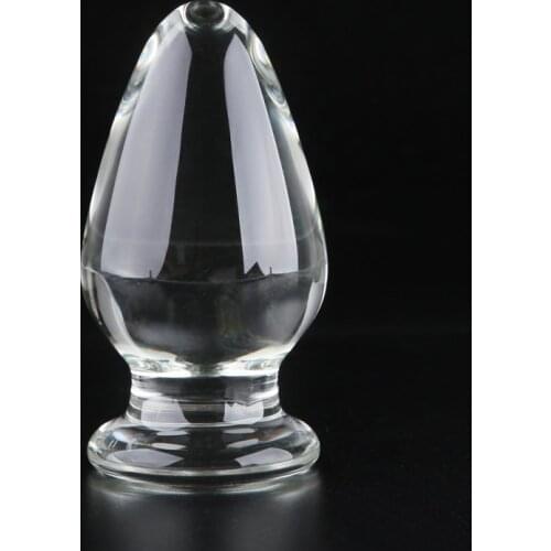 Glass Anal Plug Anus Stimulation Butt Plug Expander Glass Beads Crystal Dildo Beads Erotic Adult Toy Anal Sex Toys for Men Women