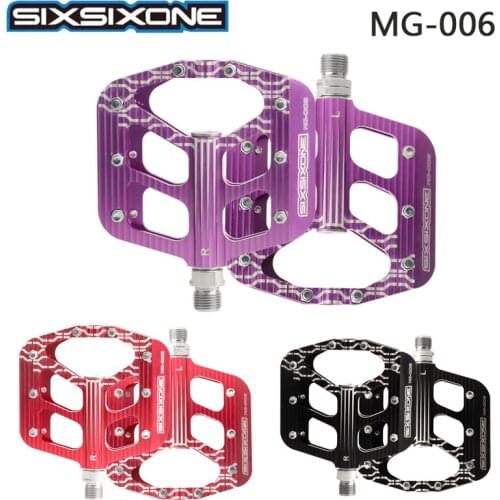 Sixsixone Mtb Pedals Mountain Bike Platform Automatic Pedalen Aluminum Bearings Grip Pedalier Shoes Flat Footboards for Bicycle