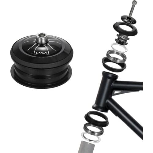 Lixada Head Part CNC Threadless Tapered Bike Spacer Ring Cover Steering Bicycle Headset Sealed Cartridge Steering Column Bearing