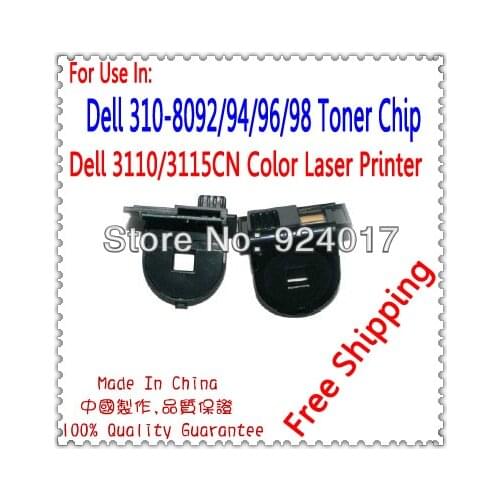 For Printer Dell 3110 3110cn 3115 3115cn Toner Chip,For Dell 310-8092 310-8094 310-8096 310-8098 Toner Cartridge Chip,8000 Pages