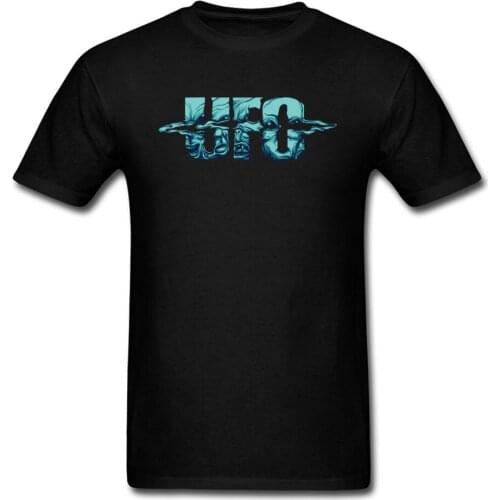 UFO T Shirt Alien Logo Tops Men Tshirt Hip Hop T-shirt Fashion Summer Clothing Students Tshirt Cotton Tees Plus Size