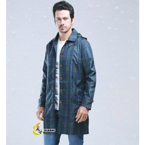Classic aincoat Korean Men lightweight breathable cute fashion Plaid poncho style for women and men