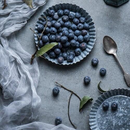 Wrought iron round storage tray, flower tray, gourmet photography, old props, retro style beer cover, small tray MJ1019