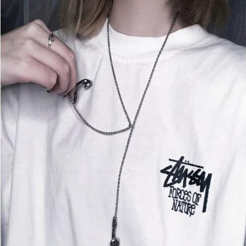 Trendy Jewelry European and American Hipster Hip Hop Necklace Personalized Fashion Headphone Design Pendant Necklace