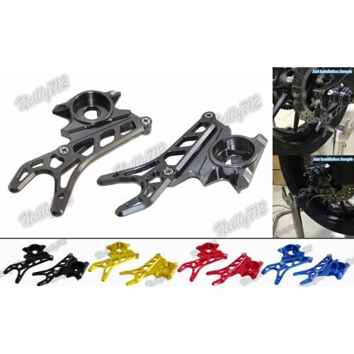 Motorcycle Left & Right CNC Aluminum Rear Wheel Axle Stand Pick Up Hook Set For Yamaha MT-07 FZ-07 MT07 FZ07 2014 2015 2016